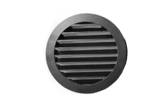 Beluchtingsrooster zwart - 125 Ø