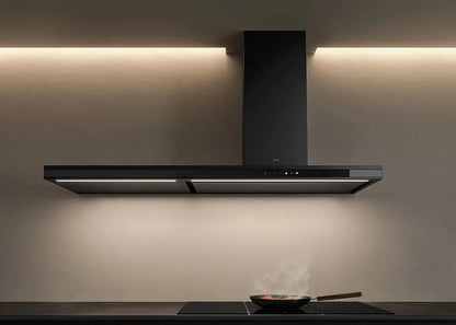 Elica ELEMENT @ BLMAT/A/90 – Zwarte wanddampkap met schouw  - 90CM