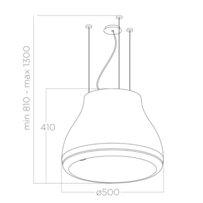 Innovatieve sensoren en afstandsbediening van de SHINING PELTROX/F/50 afzuigkap
